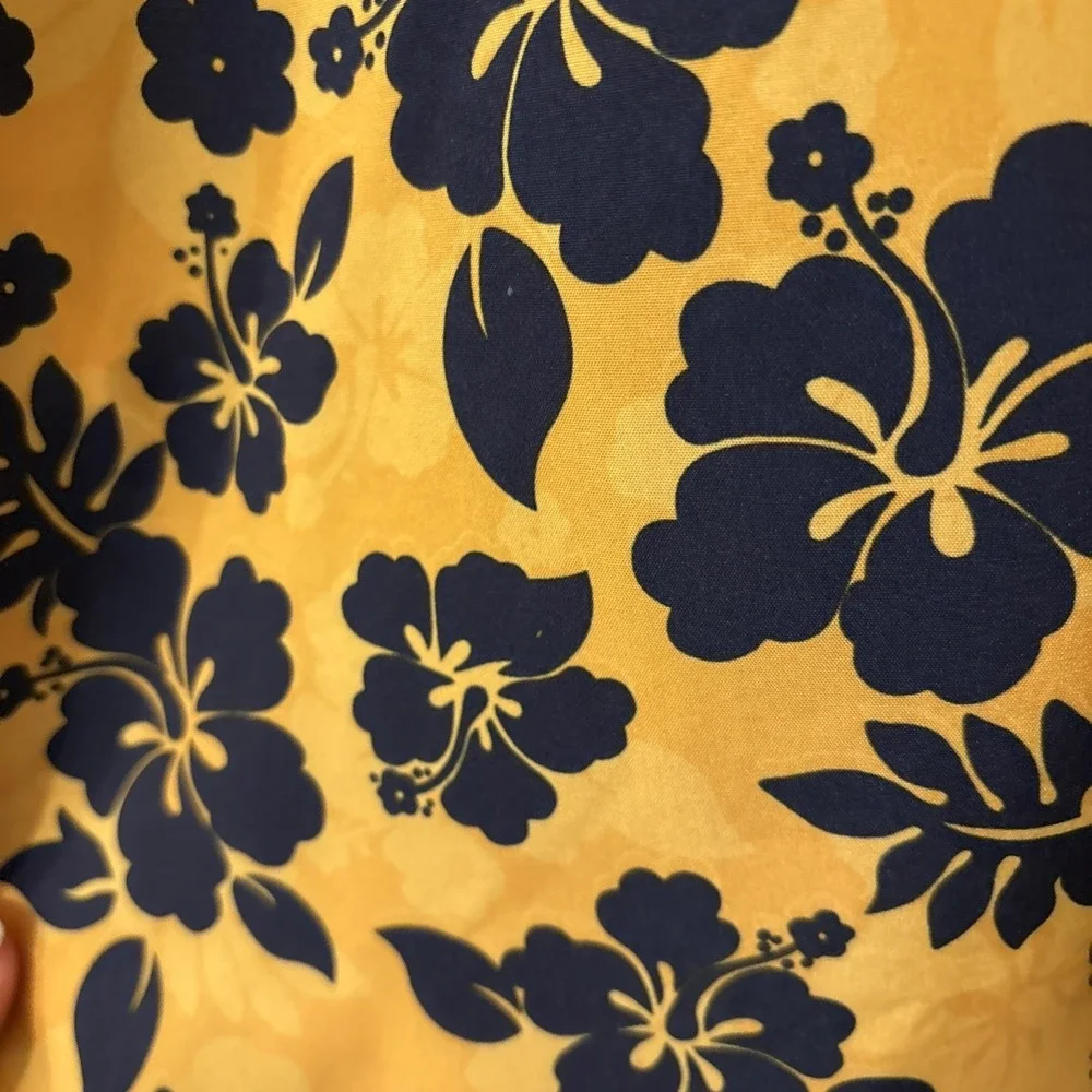 DIXXON Shirt Adult Mens Large Yellow Aloha Series Short Sleeve Hawaiian D lite - Picture 4 of 13